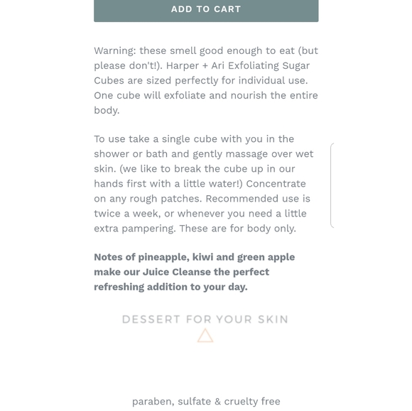 Harper + Ari exfoliating sugar cubes - Picture 2 of 4